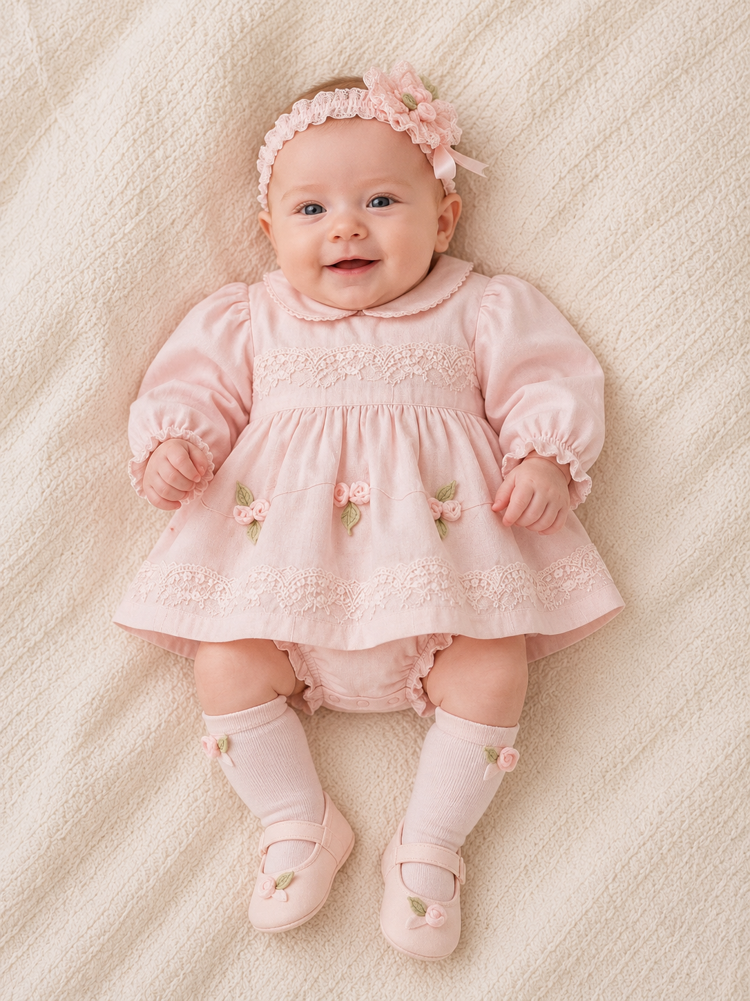 Baby Mädchen Set Rosen