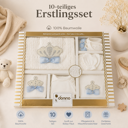 Erstlingsset Krone Blau