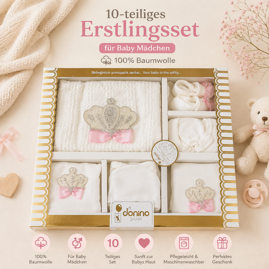 Erstlingsset Krone Rosa