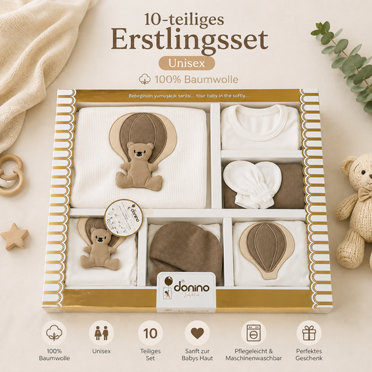 Erstlingsset 10-teilig Beige