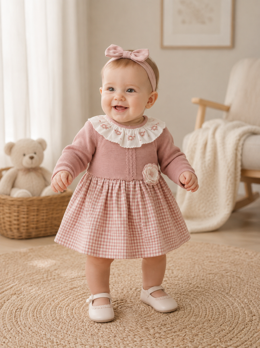 Baby Mädchen Kleid Karomuster
