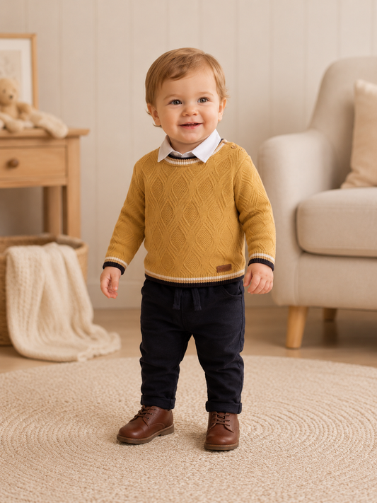 Baby Jungen Set Strickpullover