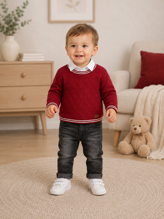 Baby Jungen Set Strickpullover