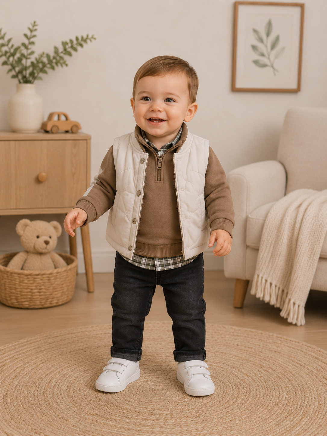 Baby Jungen Set Steppweste