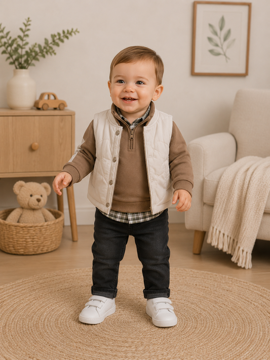 Baby Jungen Set Steppweste