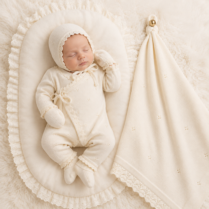 Erstlingsset Nipperland Creme Spitze