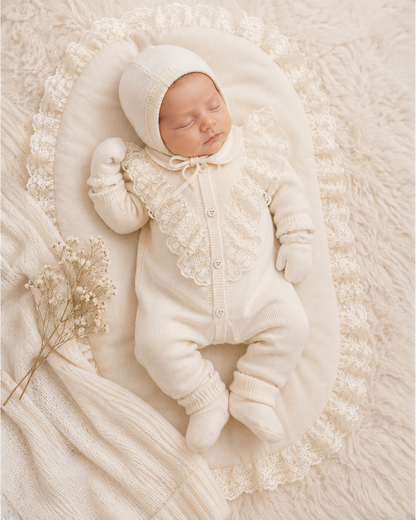 Erstlingsset Nipperland Creme Spitze