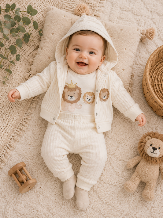Outfit Set Baumwolle Löwen