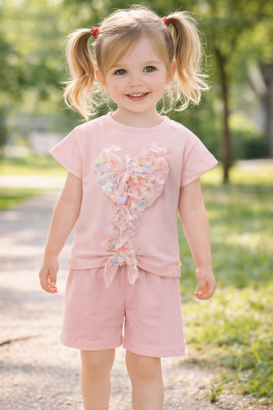 Mädchen Set Schleife Tüll 2-teilig