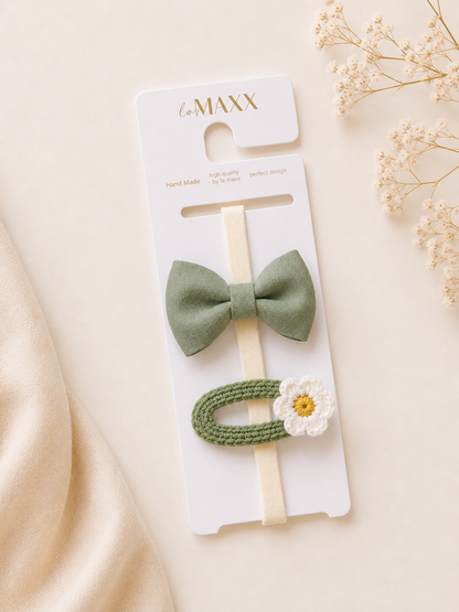 Haarband Set Schleife Blume