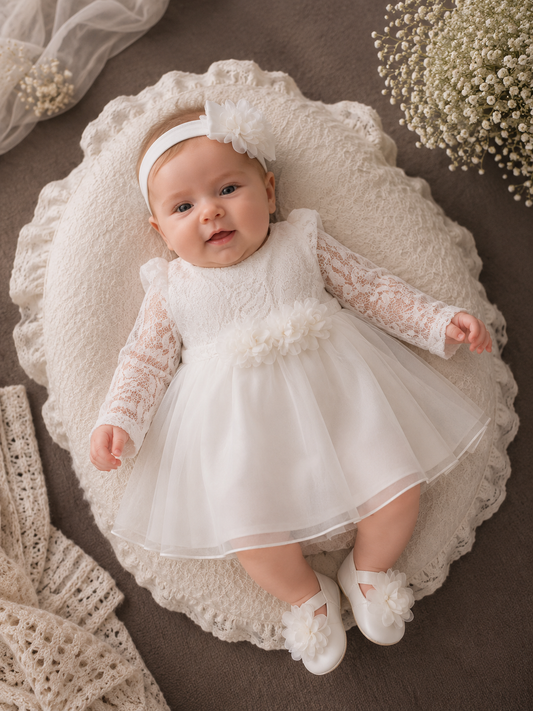 Festkleid Spitze Blumen