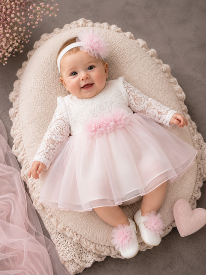 Festkleid Spitze Blumen