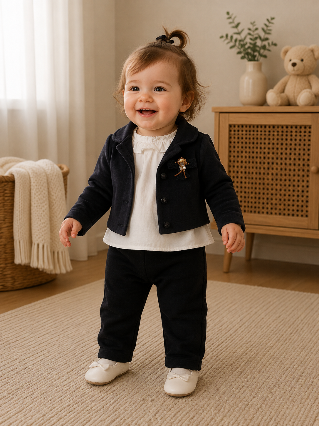 Babymädchen Outfit Set – elegant & zeitlos (3-teilig) 👶🎀