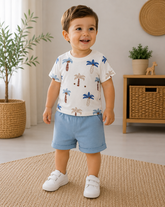 Babyset Baumwolle Palmen