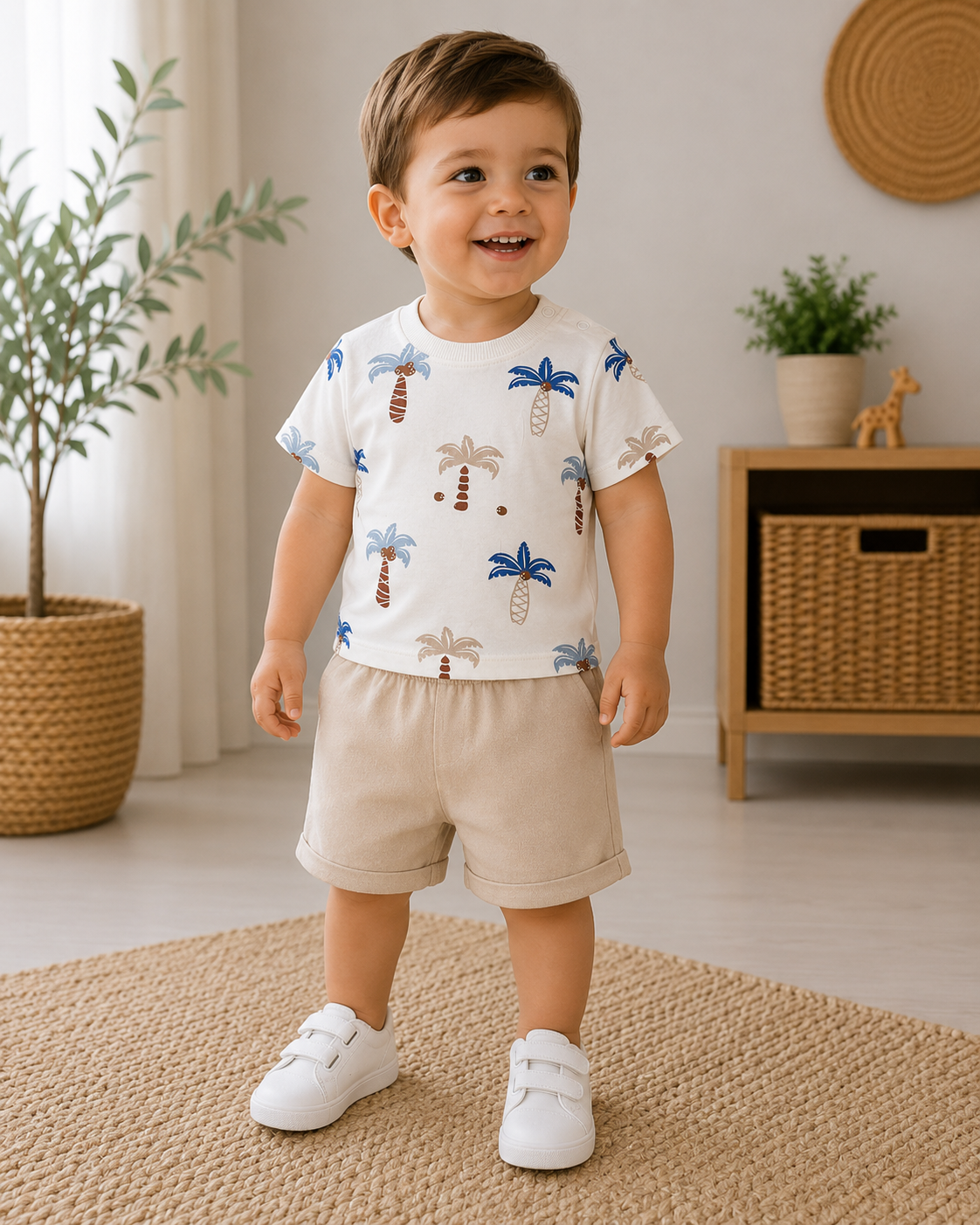 Babyset Baumwolle Palmen
