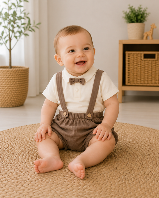 Babyset Musselin Fliege