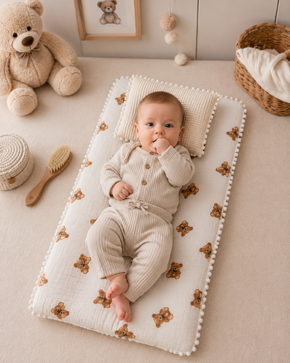 Wickelunterlage Musselin Teddybär