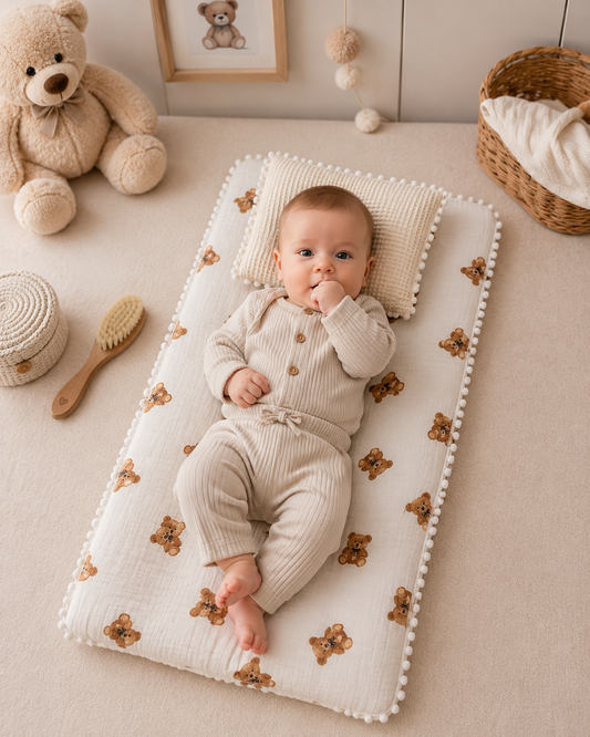 Wickelunterlage Musselin Teddybär