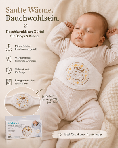 Kirschkernkissen Gürtel für Babys & Kinder | Wärmegürtel gegen Bauchwohlsein