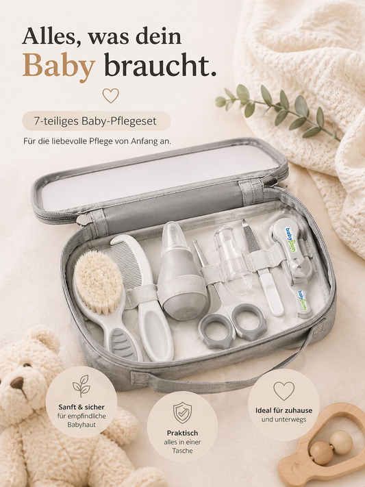 7-teiliges Baby-Pflegeset – Alles Wichtige für dein Baby