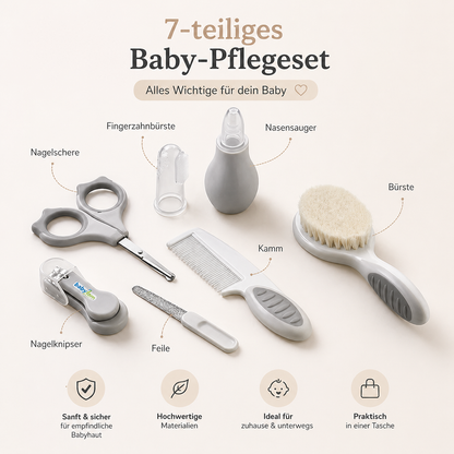 7-teiliges Baby-Pflegeset – Alles Wichtige für dein Baby