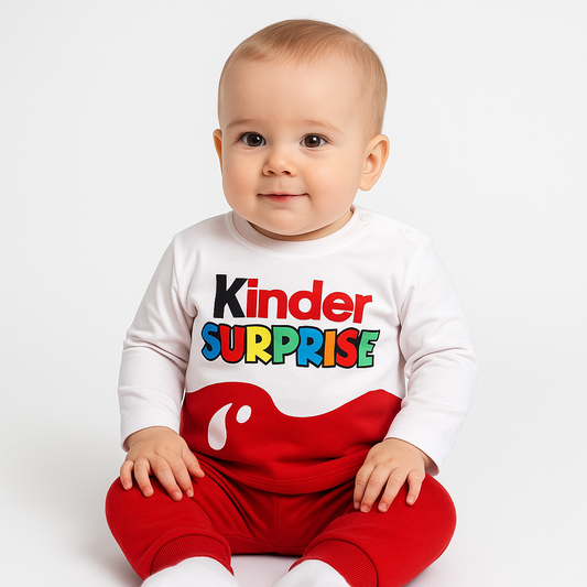 Kinder Surprise 2-teiliges Baby Outfit – Langarmshirt & Hose