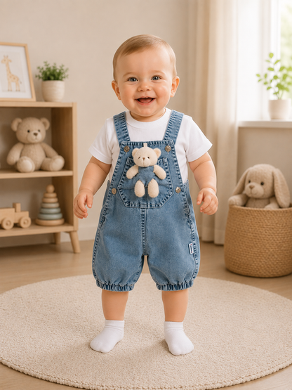 Latzhosen-Set Jeans Bär