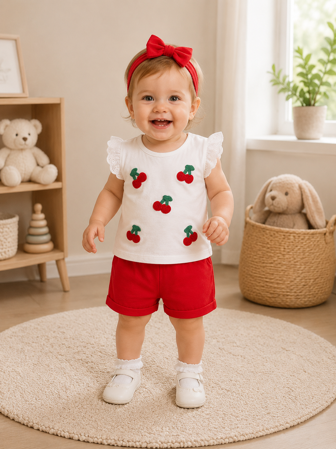Outfit-Set Baumwolle Kirschen