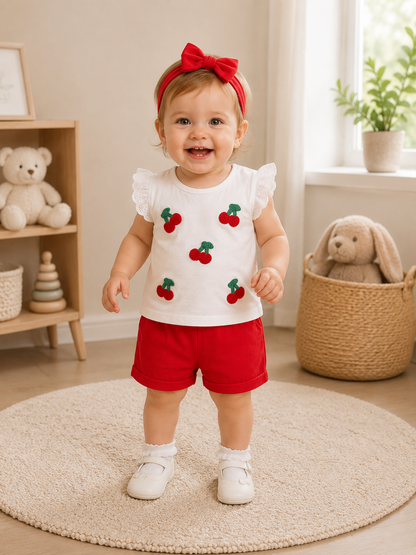 Outfit-Set Baumwolle Kirschen