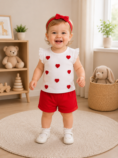Outfit-Set Baumwolle Herzen