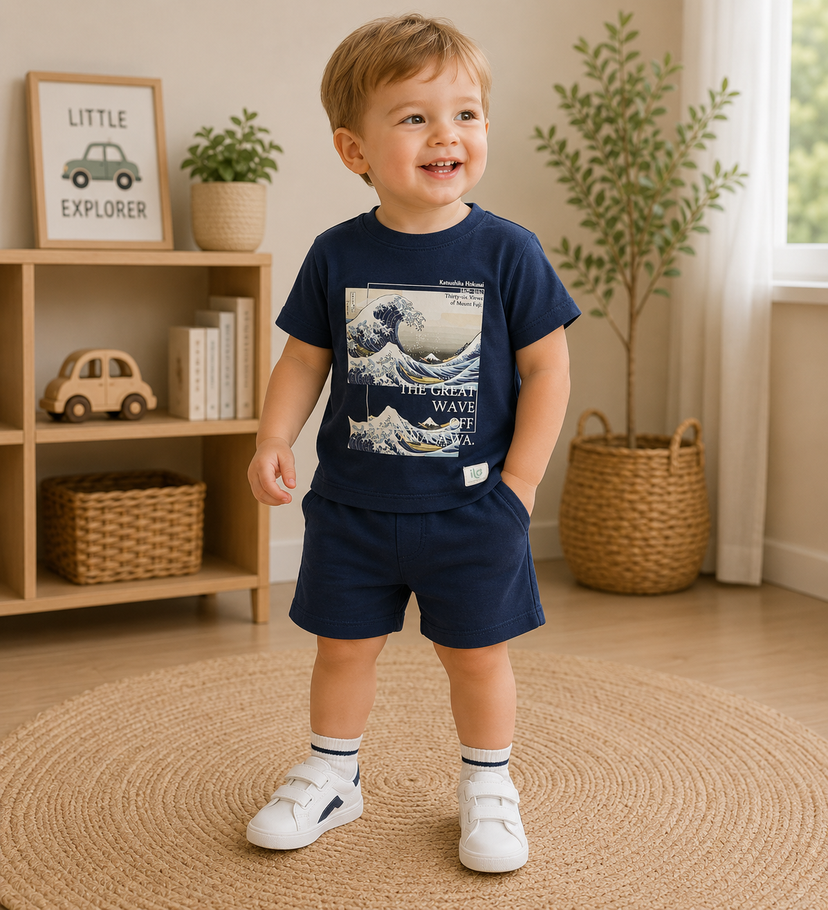 Jungen Set Wellenprint