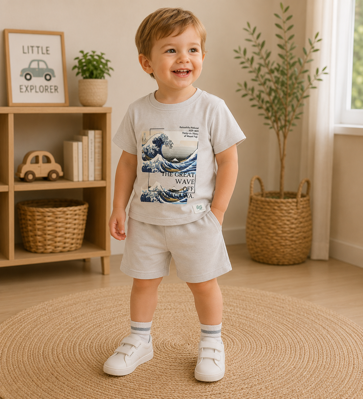 Jungen Set Wellenprint