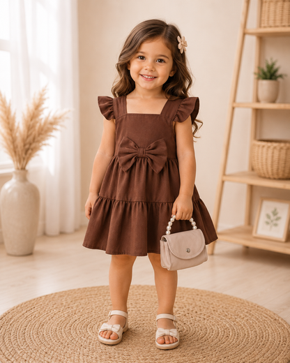 Mädchen Kleid Schleife