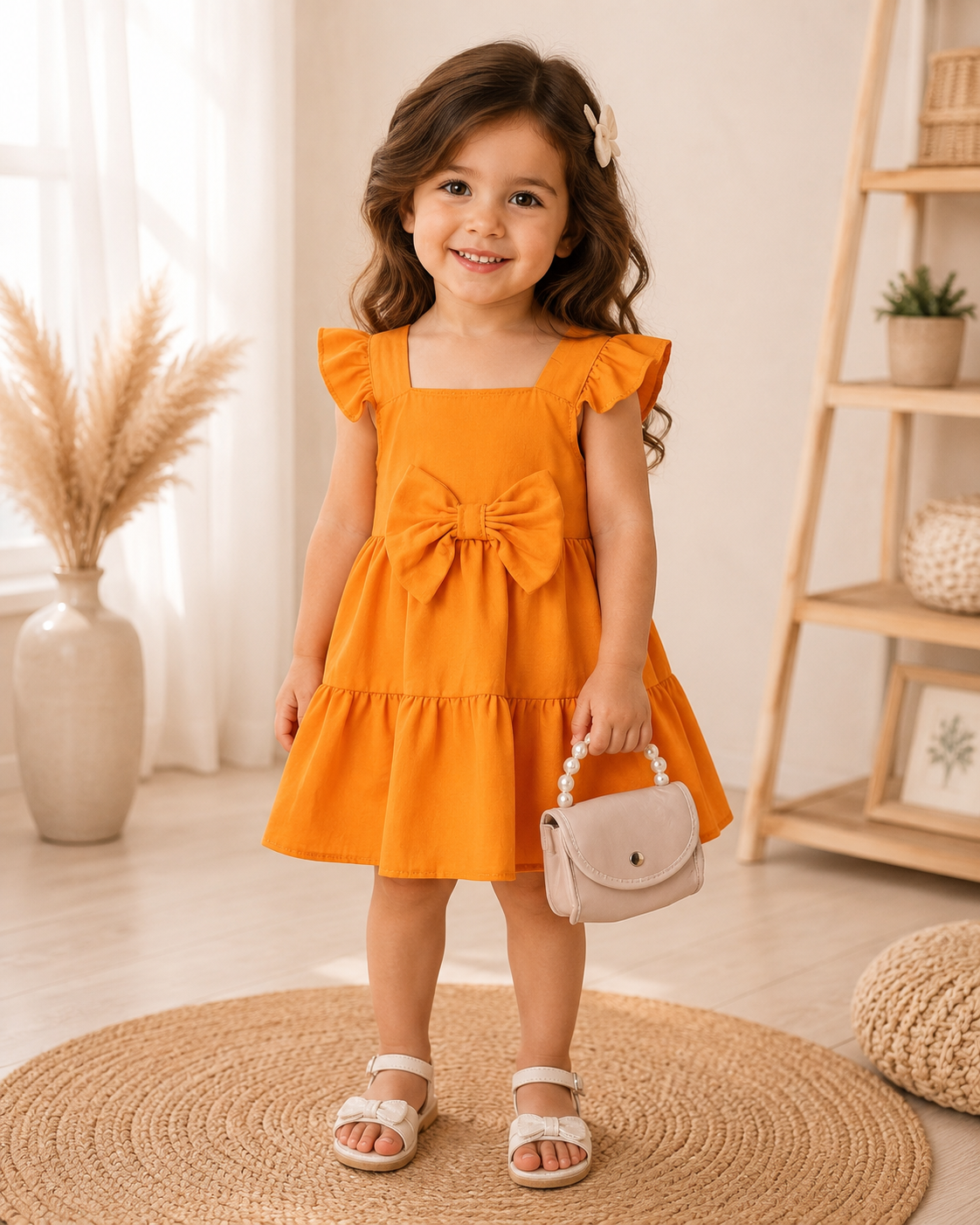 Mädchen Kleid Schleife