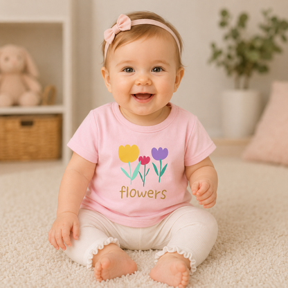 Baby T-Shirt Blumen
