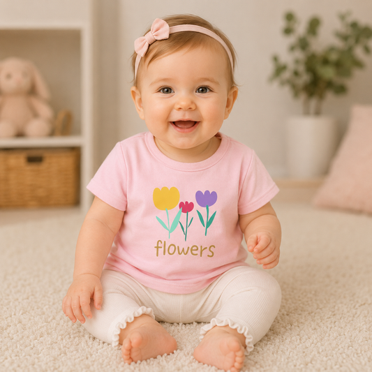 Baby T-Shirt Blumen