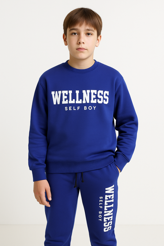 Kinder Trainingsanzug – 2-teiliges Set „Wellness Self Boy“ in Blau