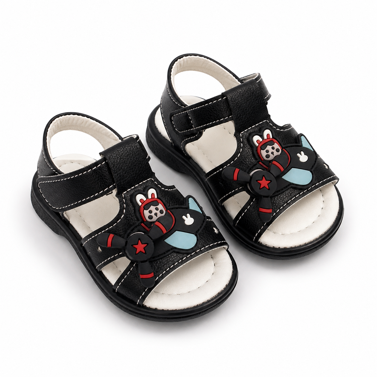 Sandalen Klettverschluss Flugzeug