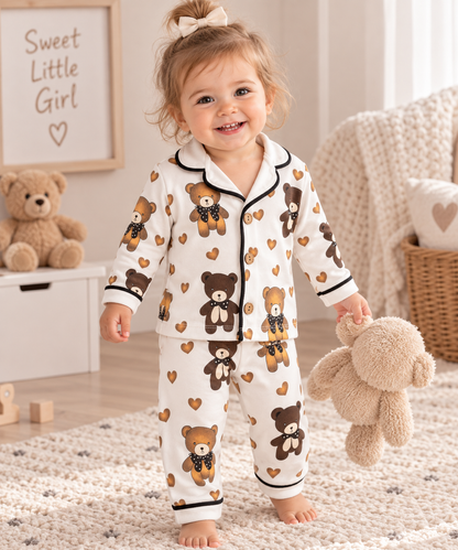Baby Schlafanzug Bärenprint
