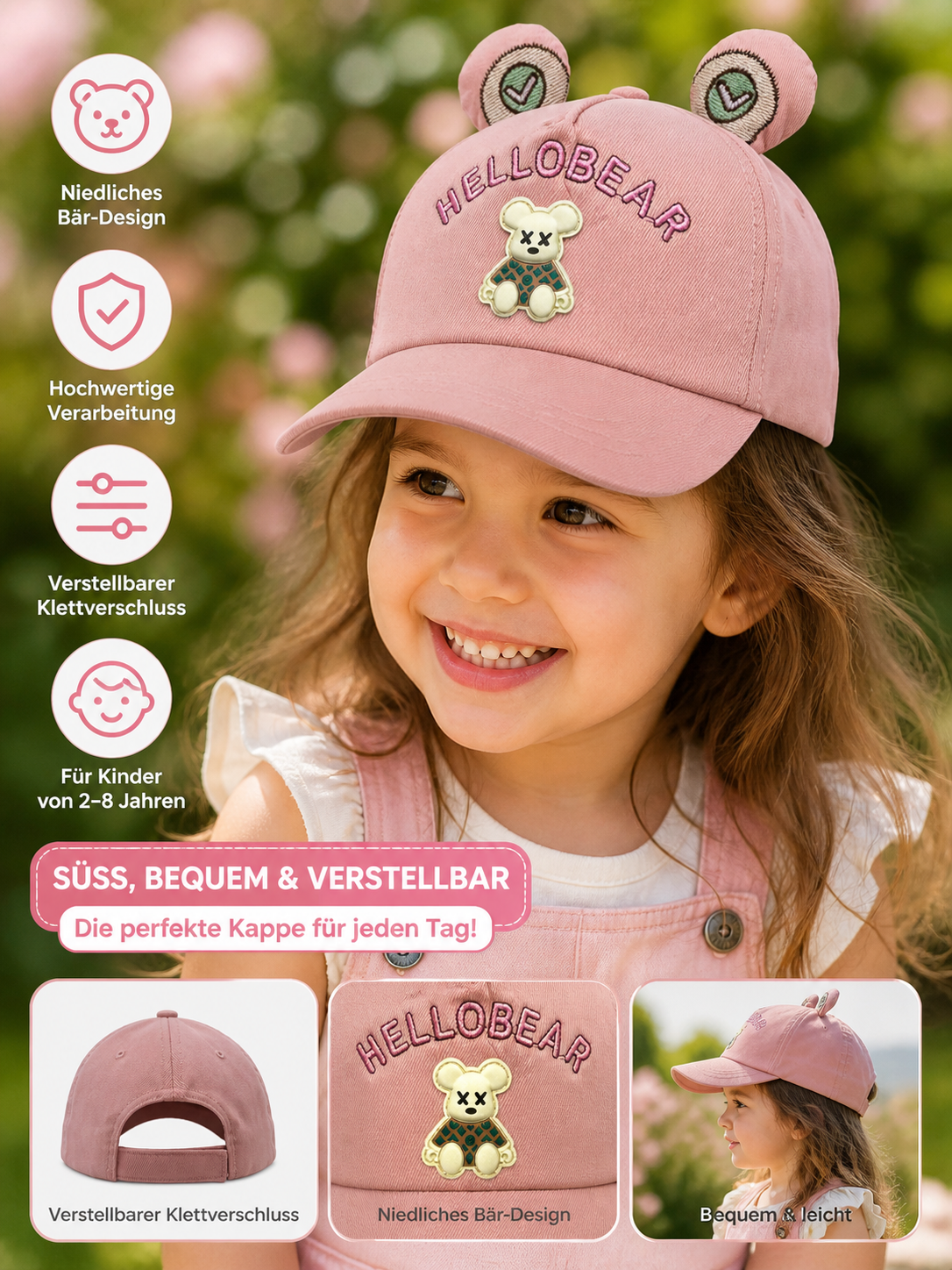 Kappe HelloBear Ohren