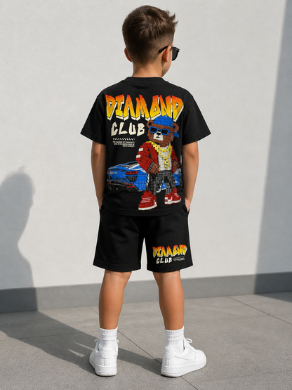Set Shirt Shorts mit Bären Print