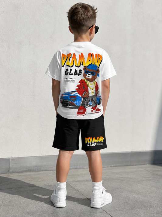 Set Shirt Shorts mit Bären Print
