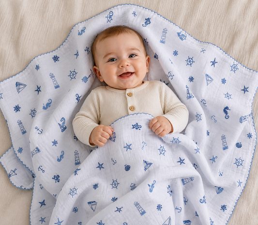 Babydecke Baumwolle Maritime