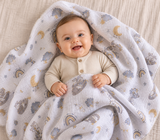 Babydecke Baumwolle Tiere