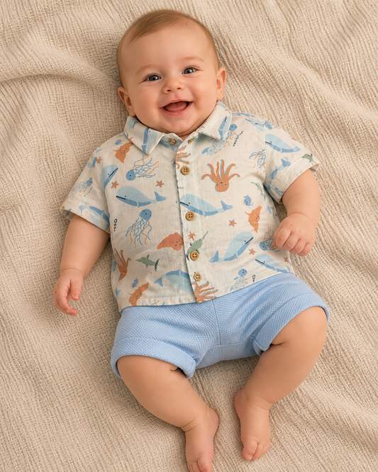 Set Hemd Tiere Shorts