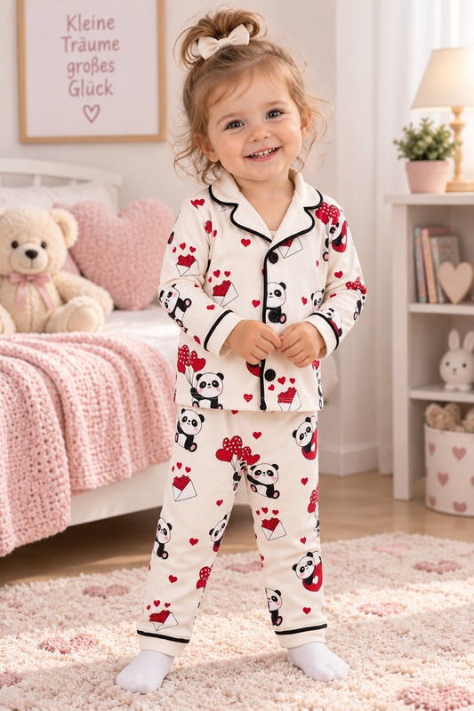 Baby Pyjama Panda Herzen