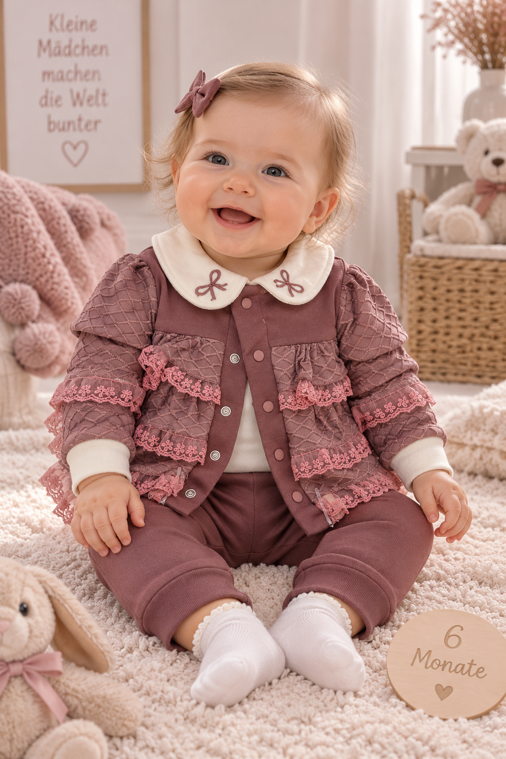Baby Mädchen Set Rüschen