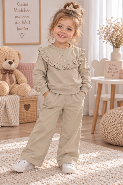 Mädchen Set Rüschen Schleife