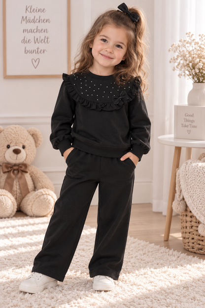 Mädchen Set Rüschen Schleife
