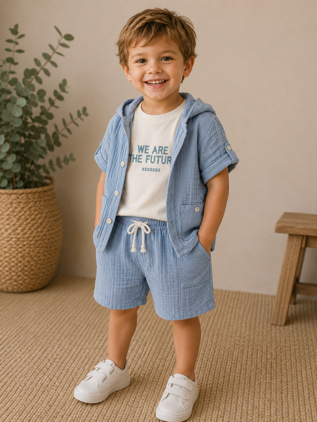Musselin Set Jungen 2tlg